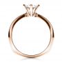 14k Rose Gold 14k Rose Gold Custom Diamond Bezel Engagement Ring - Front View -  1446 - Thumbnail