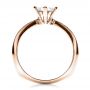 18k Rose Gold 18k Rose Gold Custom Diamond Bezel Engagement Ring - Front View -  1446 - Thumbnail