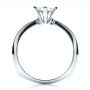 18k White Gold 18k White Gold Custom Diamond Bezel Engagement Ring - Front View -  1446 - Thumbnail