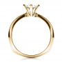 18k Yellow Gold 18k Yellow Gold Custom Diamond Bezel Engagement Ring - Front View -  1446 - Thumbnail