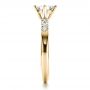 18k Yellow Gold 18k Yellow Gold Custom Diamond Bezel Engagement Ring - Side View -  1446 - Thumbnail