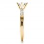 14k Yellow Gold 14k Yellow Gold Custom Diamond Bezel Engagement Ring - Side View -  1446 - Thumbnail