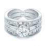 Custom Diamond Bridal Set - Flat View -  102205 - Thumbnail