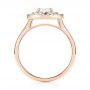 14k Rose Gold 14k Rose Gold Custom Diamond Double Halo Engagement Ring - Front View -  103306 - Thumbnail