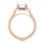 14k Rose Gold 14k Rose Gold Custom Diamond Double Halo Engagement Ring - Front View -  103491 - Thumbnail