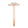 14k Rose Gold 14k Rose Gold Custom Diamond Double Halo Engagement Ring - Side View -  103306 - Thumbnail