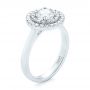 14k White Gold 14k White Gold Custom Diamond Double Halo Engagement Ring - Three-Quarter View -  103306 - Thumbnail