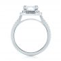 18k White Gold 18k White Gold Custom Diamond Double Halo Engagement Ring - Front View -  103491 - Thumbnail