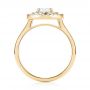 18k Yellow Gold 18k Yellow Gold Custom Diamond Double Halo Engagement Ring - Front View -  103306 - Thumbnail