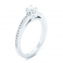  Platinum Platinum Custom Diamond Engagement Ring - Three-Quarter View -  102537 - Thumbnail