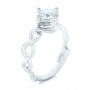  14K Gold Custom Diamond Engagement Ring - Three-Quarter View -  102543 - Thumbnail