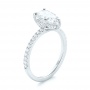 14k White Gold 14k White Gold Custom Diamond Engagement Ring - Three-Quarter View -  103604 - Thumbnail