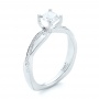  Platinum Platinum Custom Diamond Engagement Ring - Three-Quarter View -  103637 - Thumbnail