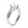  Platinum Platinum Custom Diamond Engagement Ring - Three-Quarter View -  1113 - Thumbnail