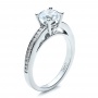  14K Gold Custom Diamond Engagement Ring - Three-Quarter View -  1426 - Thumbnail
