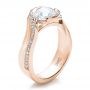 14k Rose Gold 14k Rose Gold Custom Diamond Engagement Ring - Three-Quarter View -  100069 - Thumbnail