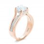18k Rose Gold 18k Rose Gold Custom Diamond Engagement Ring - Three-Quarter View -  100610 - Thumbnail