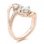 18k Rose Gold 18k Rose Gold Custom Diamond Engagement Ring - Three-Quarter View -  100782 - Thumbnail