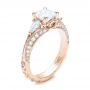 18k Rose Gold 18k Rose Gold Custom Diamond Engagement Ring - Three-Quarter View -  101229 - Thumbnail