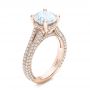 14k Rose Gold 14k Rose Gold Custom Diamond Engagement Ring - Three-Quarter View -  101994 - Thumbnail