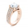14k Rose Gold 14k Rose Gold Custom Diamond Engagement Ring - Three-Quarter View -  102042 - Thumbnail