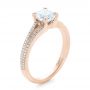 14k Rose Gold 14k Rose Gold Custom Diamond Engagement Ring - Three-Quarter View -  102325 - Thumbnail