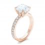 14k Rose Gold 14k Rose Gold Custom Diamond Engagement Ring - Three-Quarter View -  102339 - Thumbnail