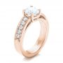 18k Rose Gold 18k Rose Gold Custom Diamond Engagement Ring - Three-Quarter View -  102345 - Thumbnail