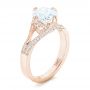 14k Rose Gold 14k Rose Gold Custom Diamond Engagement Ring - Three-Quarter View -  102601 - Thumbnail