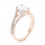 18k Rose Gold 18k Rose Gold Custom Diamond Engagement Ring - Three-Quarter View -  102604 - Thumbnail
