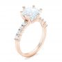 18k Rose Gold 18k Rose Gold Custom Diamond Engagement Ring - Three-Quarter View -  102614 - Thumbnail