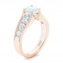 14k Rose Gold 14k Rose Gold Custom Diamond Engagement Ring - Three-Quarter View -  102762 - Thumbnail