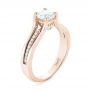 18k Rose Gold 18k Rose Gold Custom Diamond Engagement Ring - Three-Quarter View -  102903 - Thumbnail