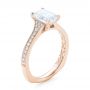 18k Rose Gold 18k Rose Gold Custom Diamond Engagement Ring - Three-Quarter View -  102904 - Thumbnail