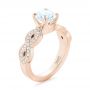 18k Rose Gold 18k Rose Gold Custom Diamond Engagement Ring - Three-Quarter View -  102905 - Thumbnail