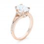 18k Rose Gold 18k Rose Gold Custom Diamond Engagement Ring - Three-Quarter View -  102946 - Thumbnail