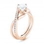 18k Rose Gold 18k Rose Gold Custom Diamond Engagement Ring - Three-Quarter View -  102969 - Thumbnail