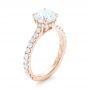 18k Rose Gold 18k Rose Gold Custom Diamond Engagement Ring - Three-Quarter View -  102995 - Thumbnail