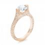 14k Rose Gold 14k Rose Gold Custom Diamond Engagement Ring - Three-Quarter View -  103053 - Thumbnail
