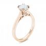 14k Rose Gold 14k Rose Gold Custom Diamond Engagement Ring - Three-Quarter View -  103057 - Thumbnail