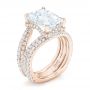 14k Rose Gold 14k Rose Gold Custom Diamond Engagement Ring - Three-Quarter View -  103138 - Thumbnail