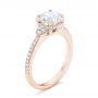14k Rose Gold 14k Rose Gold Custom Diamond Engagement Ring - Three-Quarter View -  103219 - Thumbnail