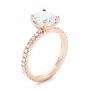 14k Rose Gold 14k Rose Gold Custom Diamond Engagement Ring - Three-Quarter View -  103222 - Thumbnail