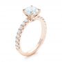 18k Rose Gold 18k Rose Gold Custom Diamond Engagement Ring - Three-Quarter View -  103235 - Thumbnail