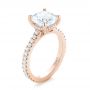 18k Rose Gold 18k Rose Gold Custom Diamond Engagement Ring - Three-Quarter View -  104401 - Thumbnail