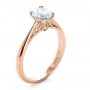 14k Rose Gold 14k Rose Gold Custom Diamond Engagement Ring - Three-Quarter View -  1162 - Thumbnail