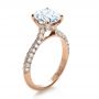 18k Rose Gold 18k Rose Gold Custom Diamond Engagement Ring - Three-Quarter View -  1164 - Thumbnail