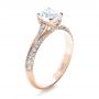 14k Rose Gold 14k Rose Gold Custom Diamond Engagement Ring - Three-Quarter View -  1268 - Thumbnail