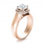 14k Rose Gold 14k Rose Gold Custom Diamond Engagement Ring - Three-Quarter View -  1408 - Thumbnail