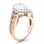 14k Rose Gold 14k Rose Gold Custom Diamond Engagement Ring - Three-Quarter View -  1442 - Thumbnail